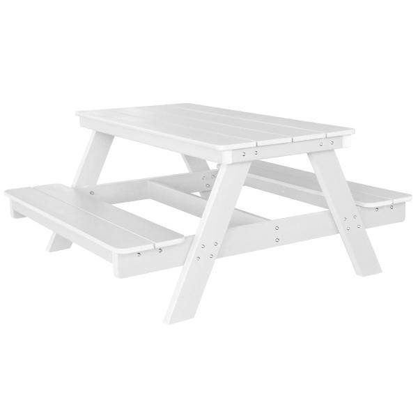 Homeville Junior Bord-bænkesæt komposit hvid 129x110x59,7 cm