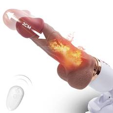 Paloqueth Fuck Machine with Realistic & Thrusting & Vibrating & Heating Dildo Brown