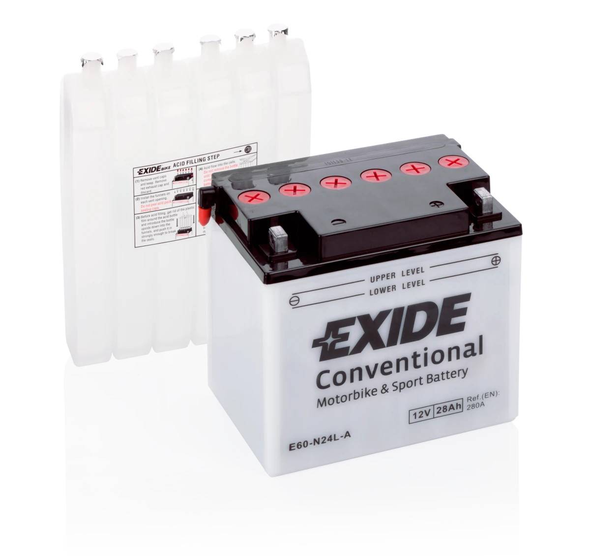 Startbatteri MC - Exide E60-N24L-A - 12V (28ah)