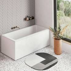 Badkar Swebad Borgholm Standard 150 cm U6: Med Frontpanel, Ingen sidopanel, Sargblandare till vänster