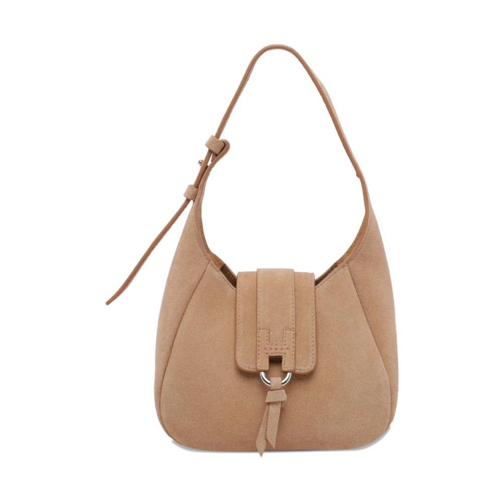 Hogan Mini læder hobo taske - Tasker - Dame - Beige - ONE SIZE - Læder