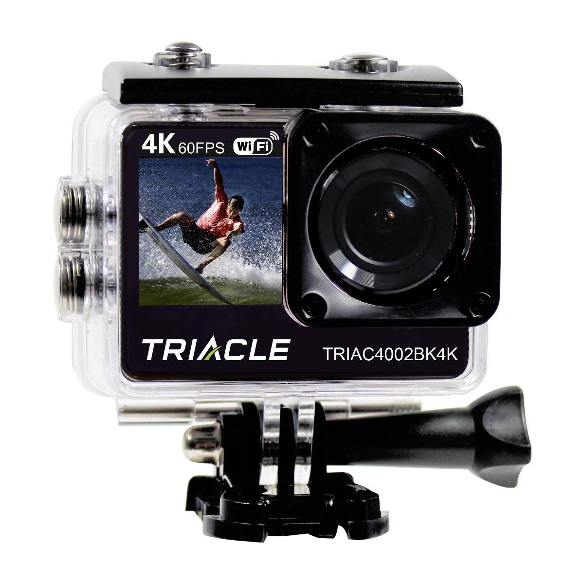 Triacle Iris 4002 actionkamera 4K To skærme WiFi, grå