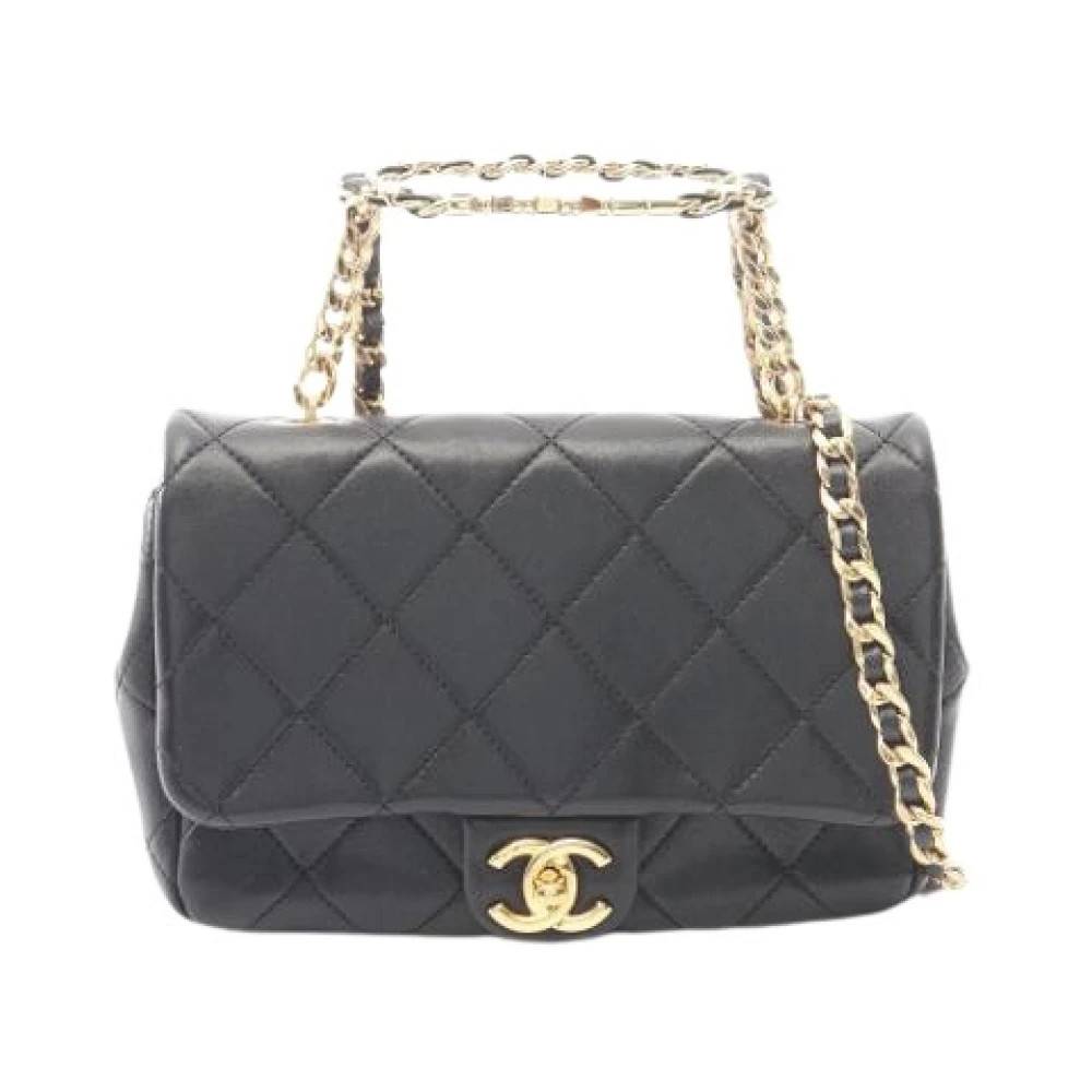 Chanel Vintage Pre-owned Vintage Skuldertaske - Vintage - Dame - Sort - ONE SIZE - Uld