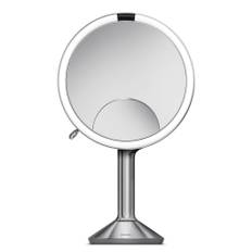 Simplehuman Trio makeup spejl med lys, dæmpbar, sensor, Ø23,2 cm, børstet rustfrit stål