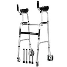 rollator Folding Walker, Lätt rollator Walker, Gåhjälp för äldre, Aluminiumlegering, Gåhjälp för funktionshindrade, Träningsutrustning