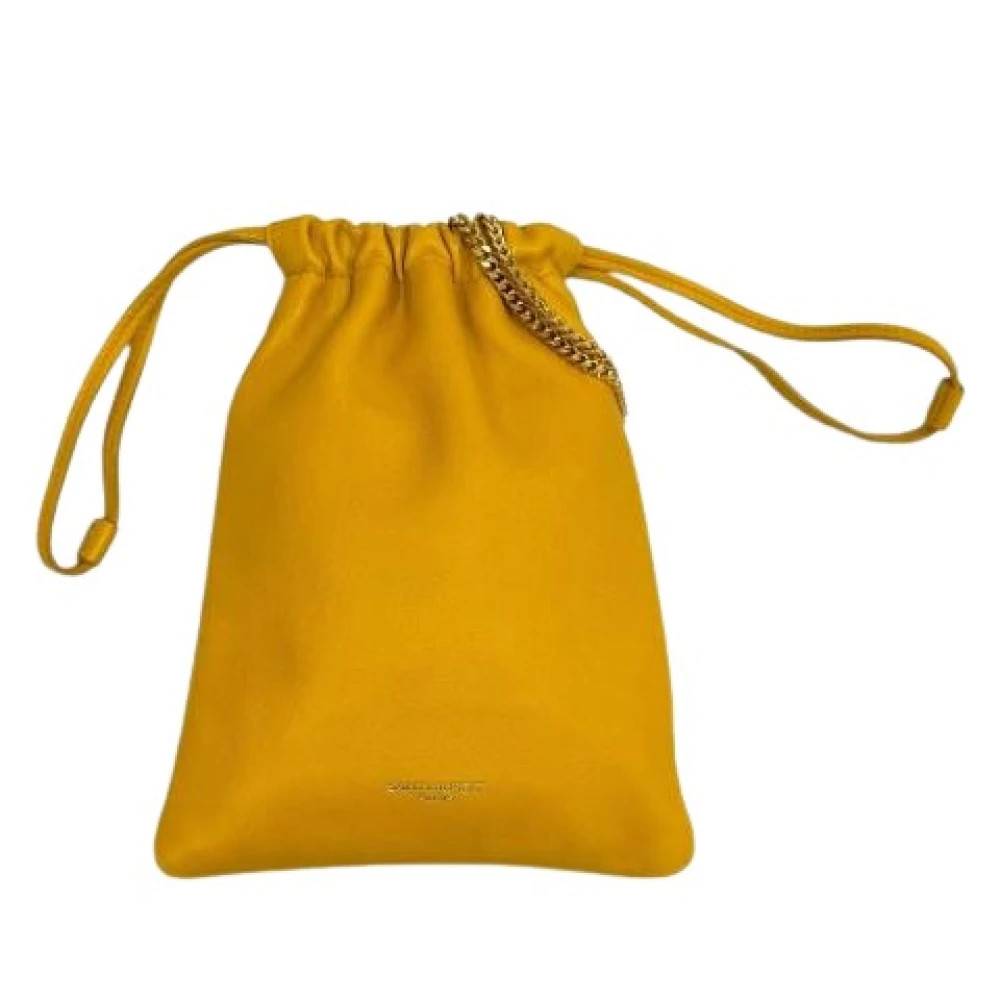 Saint Laurent Vintage Pre-owned Vintage Læder Skuldertaske - Vintage - Dame - Gul - ONE SIZE - Uld