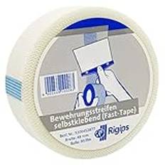 Rigips® tygband, självhäftande glasfiberfiber [48 mm x 90 m stor rulle] armeringsremsor snabbtejp, fogband | fogtäckremsor för gipsskivor