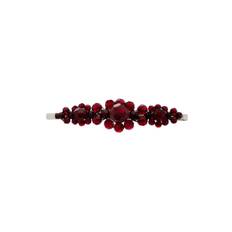 Simone Rocha - hårspänne med pärlor - dam - mässing/pvc - one size - Röd