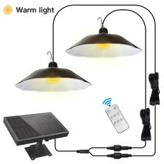 TEMU Solar-powered Hanging Lamp | Outdoor Light With Single/double Heads | Warm Color/color Light | High Power | Wire-free | Led Light | Upgraded Version With Larger