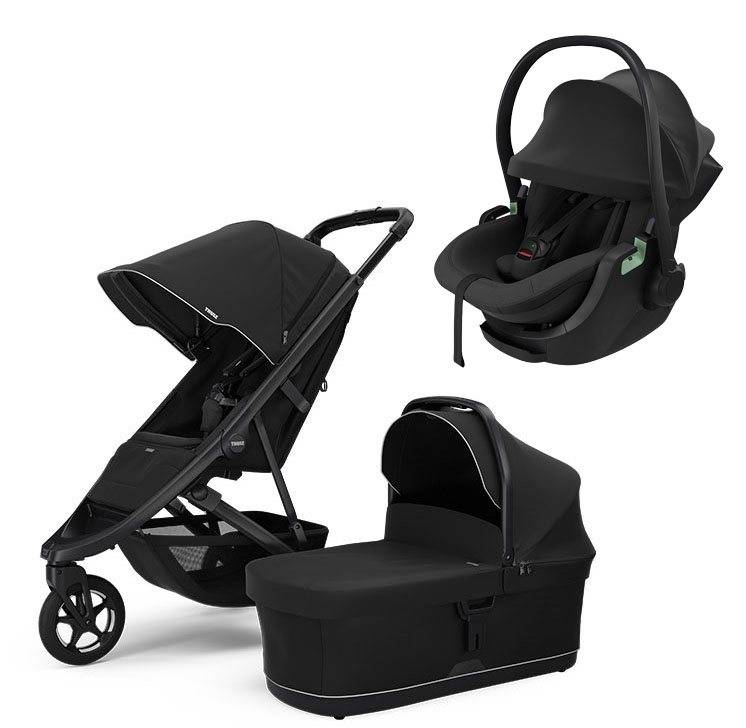 Thule Spring 2 duovagn + Thule Maple Connect babyskydd