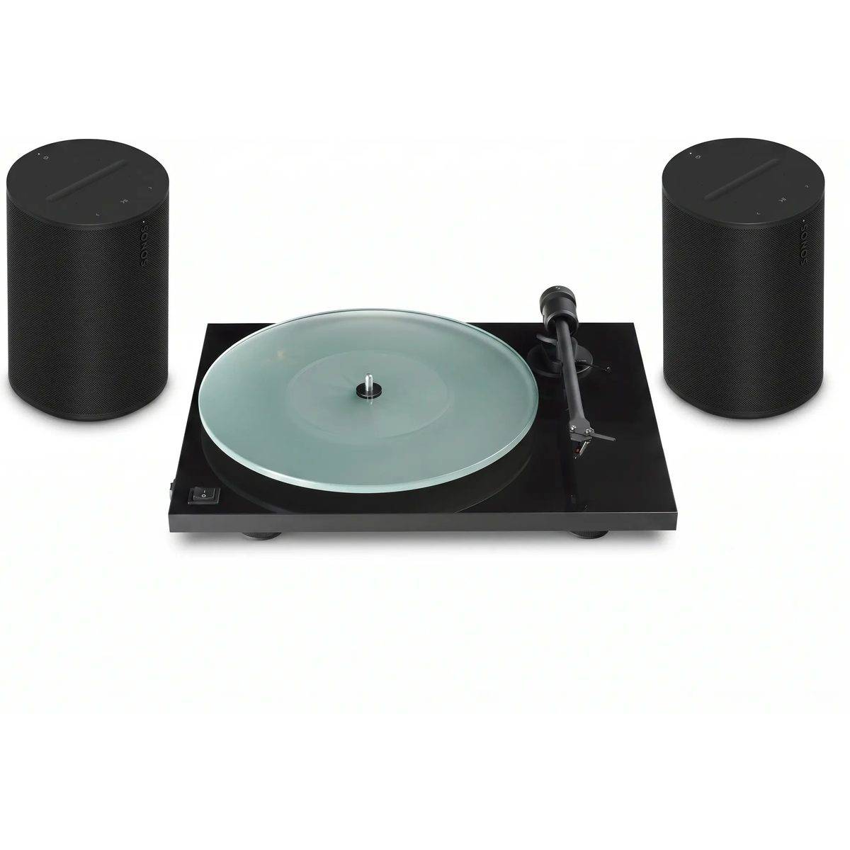 Pro-Ject + Sonos T1 EVO BT sort lakeret + Era 100 mat sort (sæt med 2).