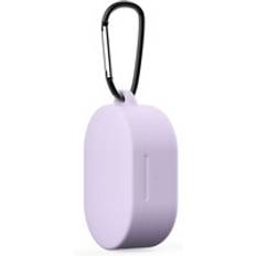 Mjukt silikon hörlursfodral för redmi airdots 3 trådlöst bluetooth headset med krokfodral för ge flicka pojke hörlursväska funda - Gräs lila