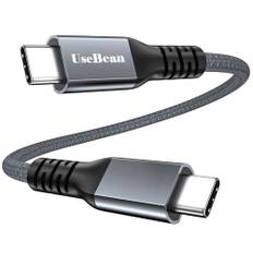 UseBean 240W USB4 kabel 0.3M,kort USB 4 USB C till USB C kabel [PD snabbladdning& 40Gbps datasynkronisering& 8K@60Hz] Thunderbolt 4 kabel för iPhone 15 iPad Pro Air Mini MacBook Galaxy S23