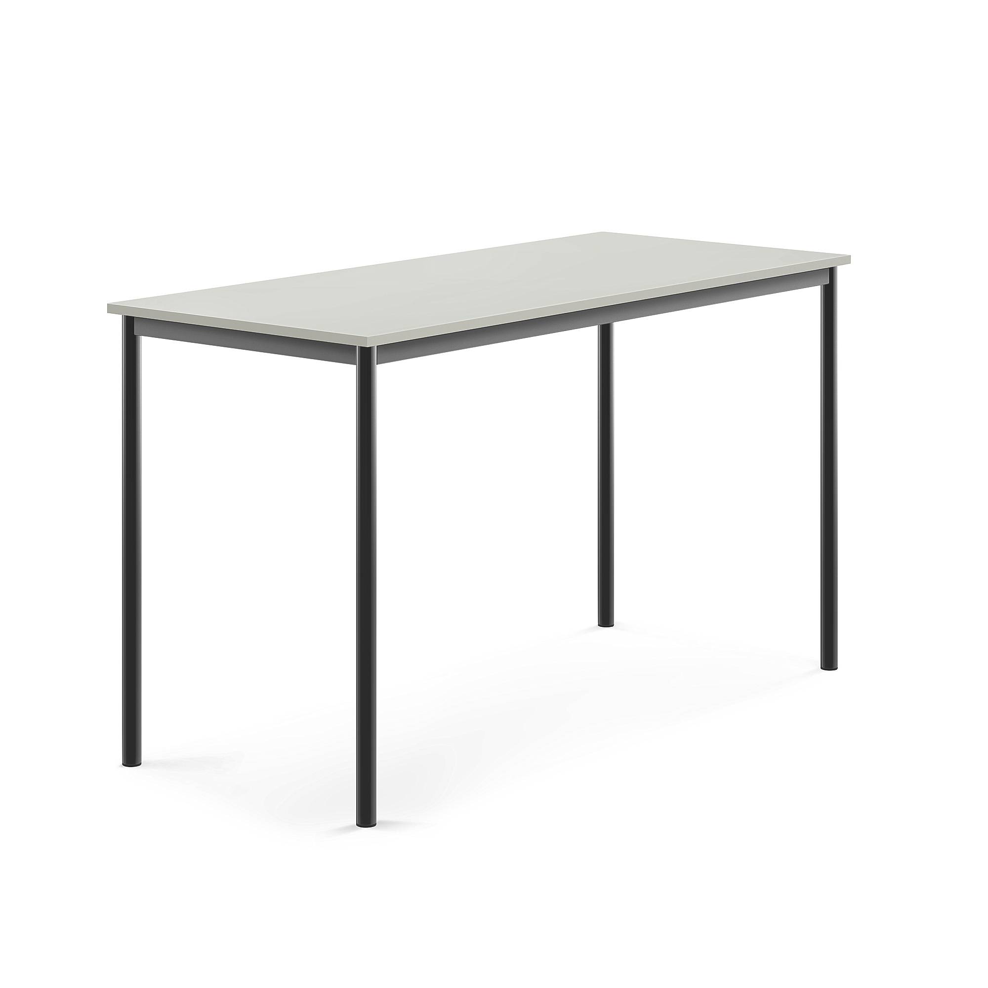 Bord BORÅS, 1600x700x900 mm, stativ antracitgrå, högtryckslaminat, grå