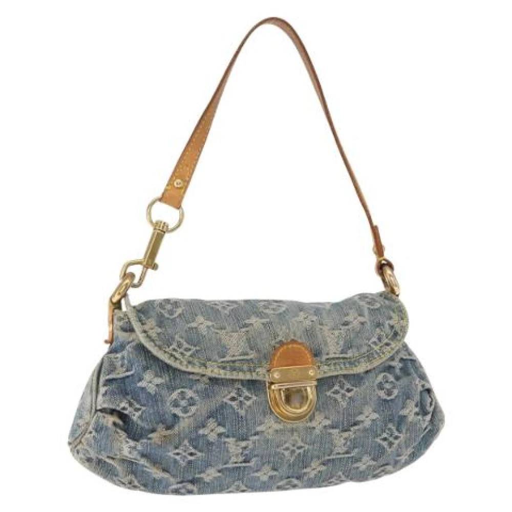 Louis Vuitton Vintage Pre-owned Canvas Skuldertaske - Vintage - Dame - Blå - ONE SIZE - Uld