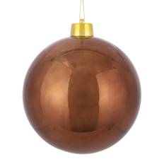 Stor julekugle brun diameter 25 cm