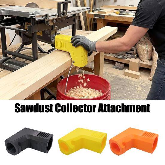 Slagtålig Dammadapter, Bordssåg Dammsamlare Adapter för Dewalt DWE7485 DWE7491RS, DIY Damminsamlingsverktyg svart
