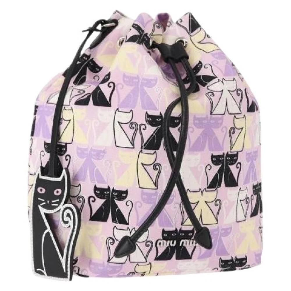 Miu Miu Pre-owned - Pre-owned Canvas Pouch Vintage - Dam - ONE Size -