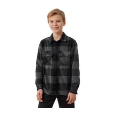 Wood Fleece JR skjorta, DK GREEN CHECK, Barn, 158-164