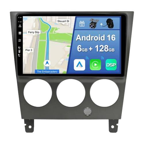 YUNTX [6GB+128GB] Android 12 2 Din bilstereo för Subaru Impreza GD GG (2002-2007)-[Stödja CarPlay/Android Auto/DSP/GPS]-IPS 9 tums Pekskärm-CAM+MIC-DAB/Ratt kontroll/Bluetooth 5.0/360 Camera