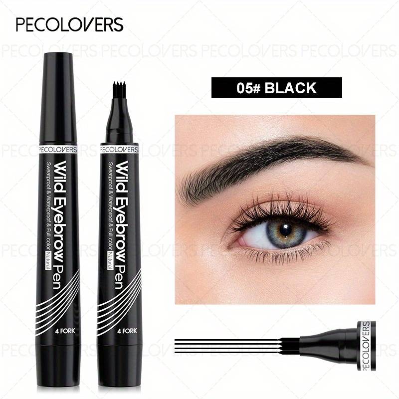 TEMU 4 Fork Eyebrow Pen, Waterproof Smooth, Non-dyeing Eyebrow Pencil, Fast Drying, Long-lasting Liquid Eyebrow Pen