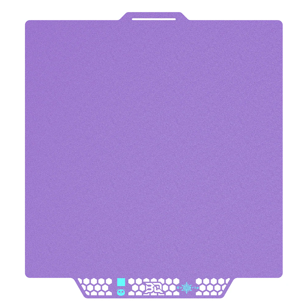 BIQU - Panda Buildplate - CryoGrip Pro - Glacier (Fine Texture) Purple - P2S, X1/P1/A1 Series - 258x275mm