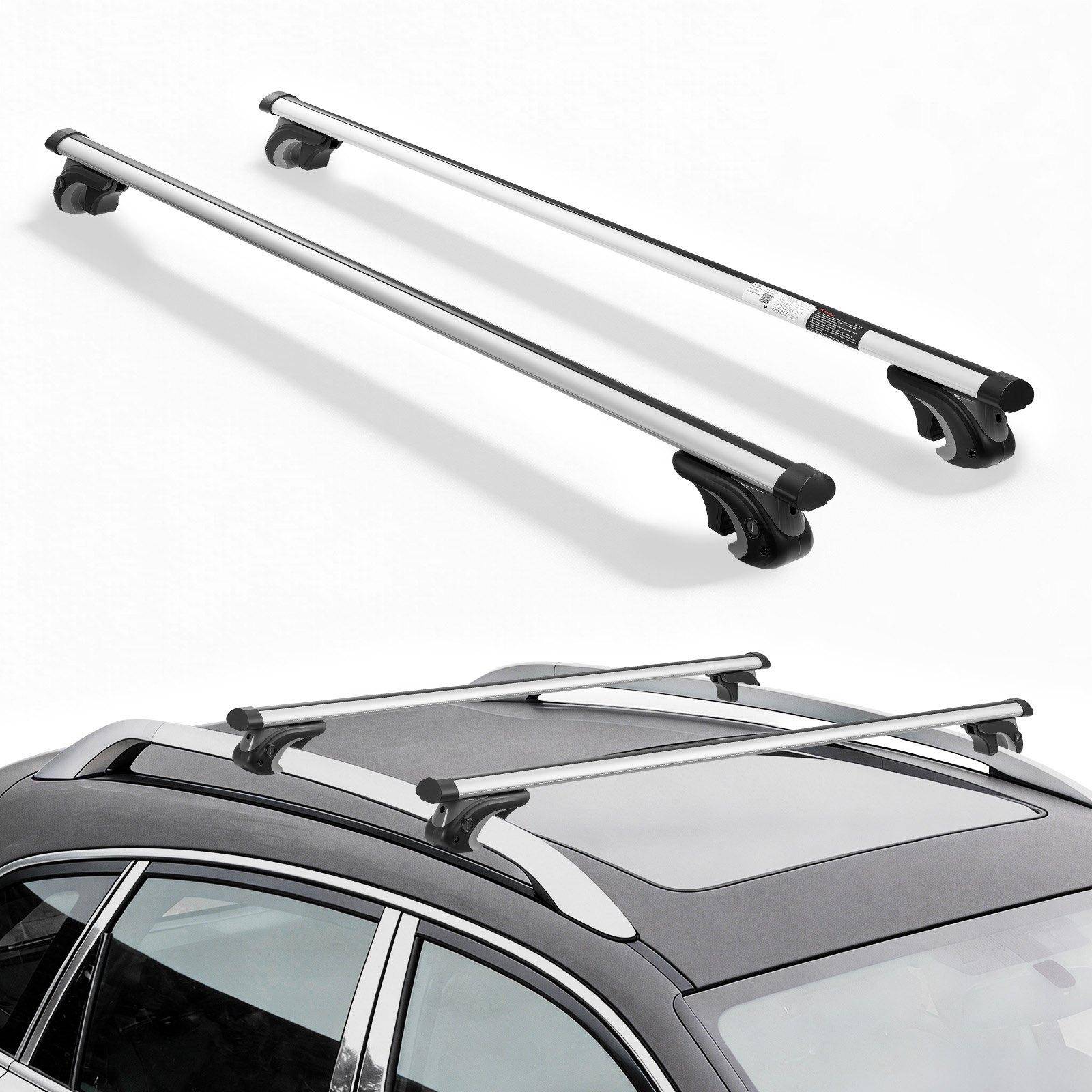 VEVOR Roof Rack Cross Bars, 90 kg Capacity, Universal Fit for Raised Roof Rails, 190-1230 mm Rail Spacing
