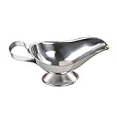såsbåt Rostfritt stål Gravy Boat Steak Peppar Sås Båtsås Kanna Sås Såskopp Western Juice Boat fettavskiljare för såsbåt(Stor)