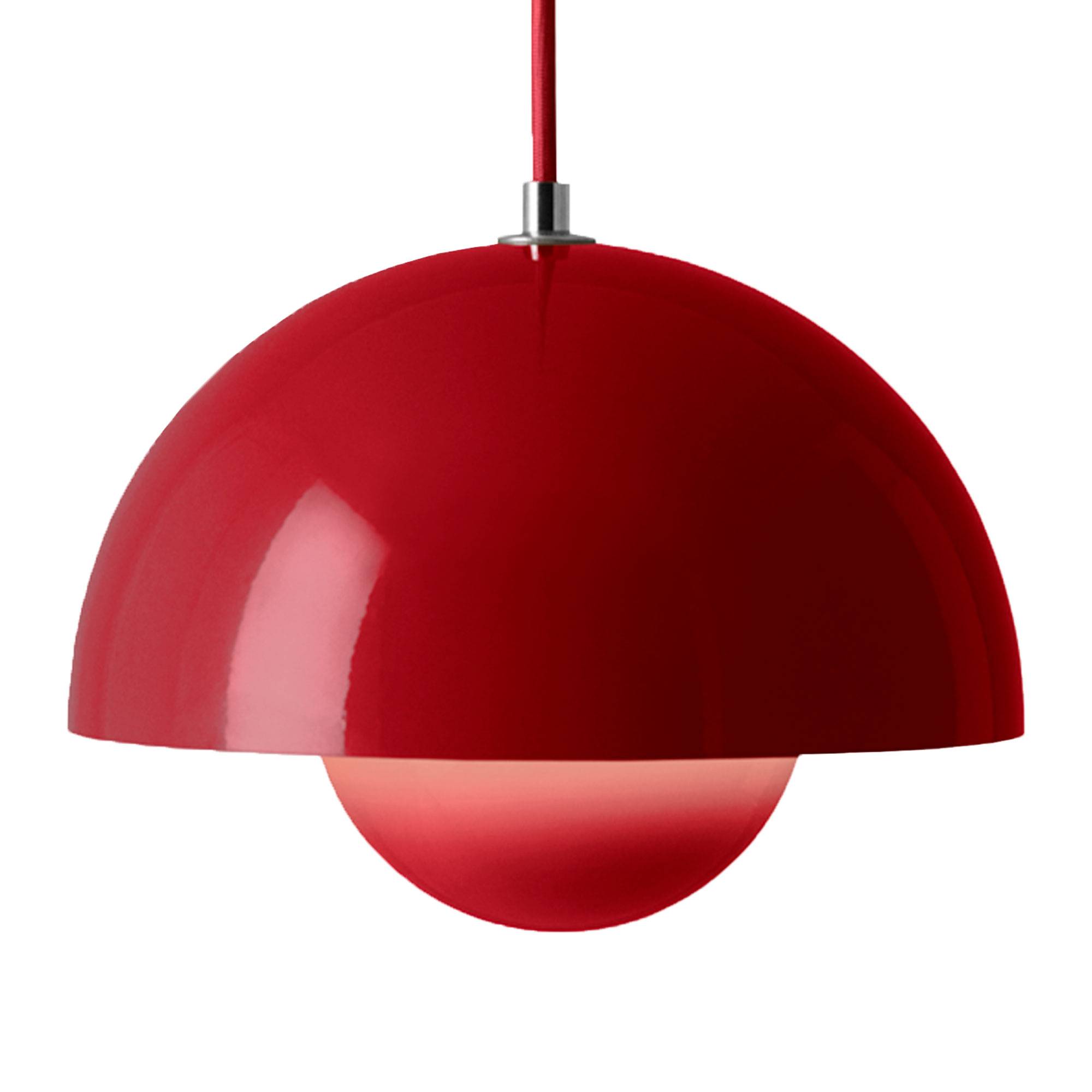 Flowerpot VP2 Pendel, Ø50 cm, af Verner Panton Vermilion Red.