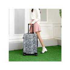 20-Inch Hardside Spinner Luggage, Printed Pattern, Scratch-Resistant/Silent Spinner Wheels, Password Lock, Lightweight & Shockproof, Suitable For Men, - Zebra Pattern - 20 inch