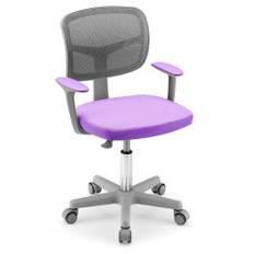 Børneskrivebordsstol 360° drejelig ungdomsstol 80-91,5 cm højdejusterbar 54 x 50 x 80-91,5 cm lilla