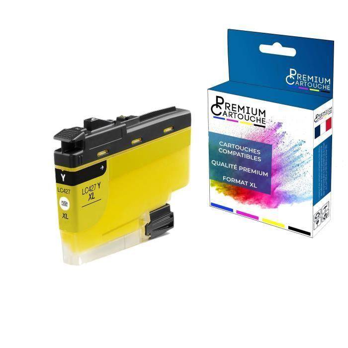 Cartouche pour BROTHER LC427 LC427XL Compatible Jaune x 1 - PREMIUM CARTOUCHE avec HL J6010DW, MFC J5955DW, MFC J6955DW, MFC J6957DW