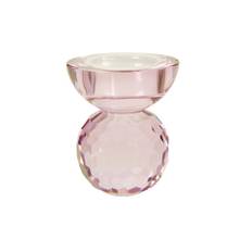 Speedtsberg Lysestage - Cleo krystal, rose - H: 8,5