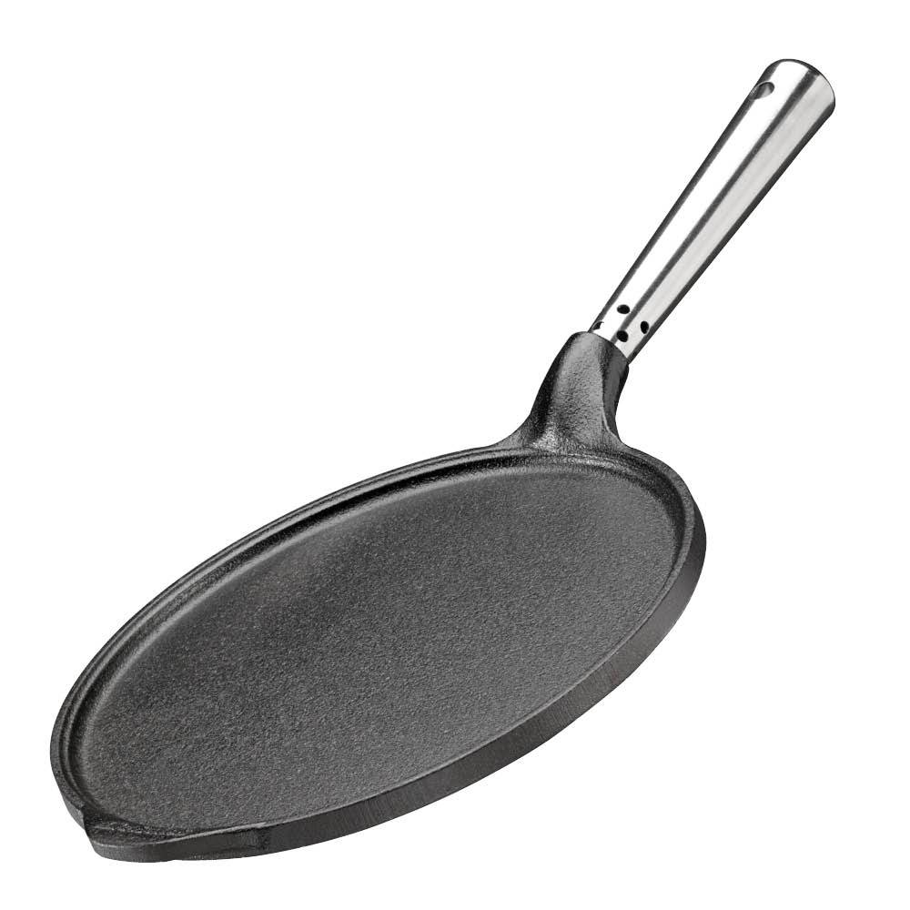 Skeppshult - Professional pannkakspanna med handtag i rostfritt stål 23 cm gjutjärn