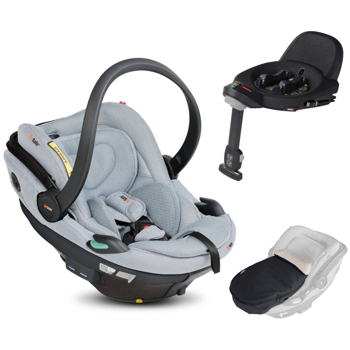 BeSafe Go Beyond² i-Size Infant Car Seat incl. Beyond ISOFIX Base + Free Summer Cover - Peak Mesh
