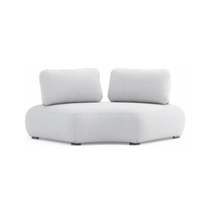 Olala loungemodul i aluminium og Couturetex 194 x 106 cm - Lysegrå