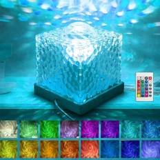 Anyingkai Nordlicht Ambiente Lampe,Ocean Lampe LED,Polarlicht Lampe Aufladbar,Galaxy Projector Night Light,Lux Ocean Lampe Dimmbar 16 RGB mit USB,LED Sternenhimmel Projektor Kinder Zimmer Deko