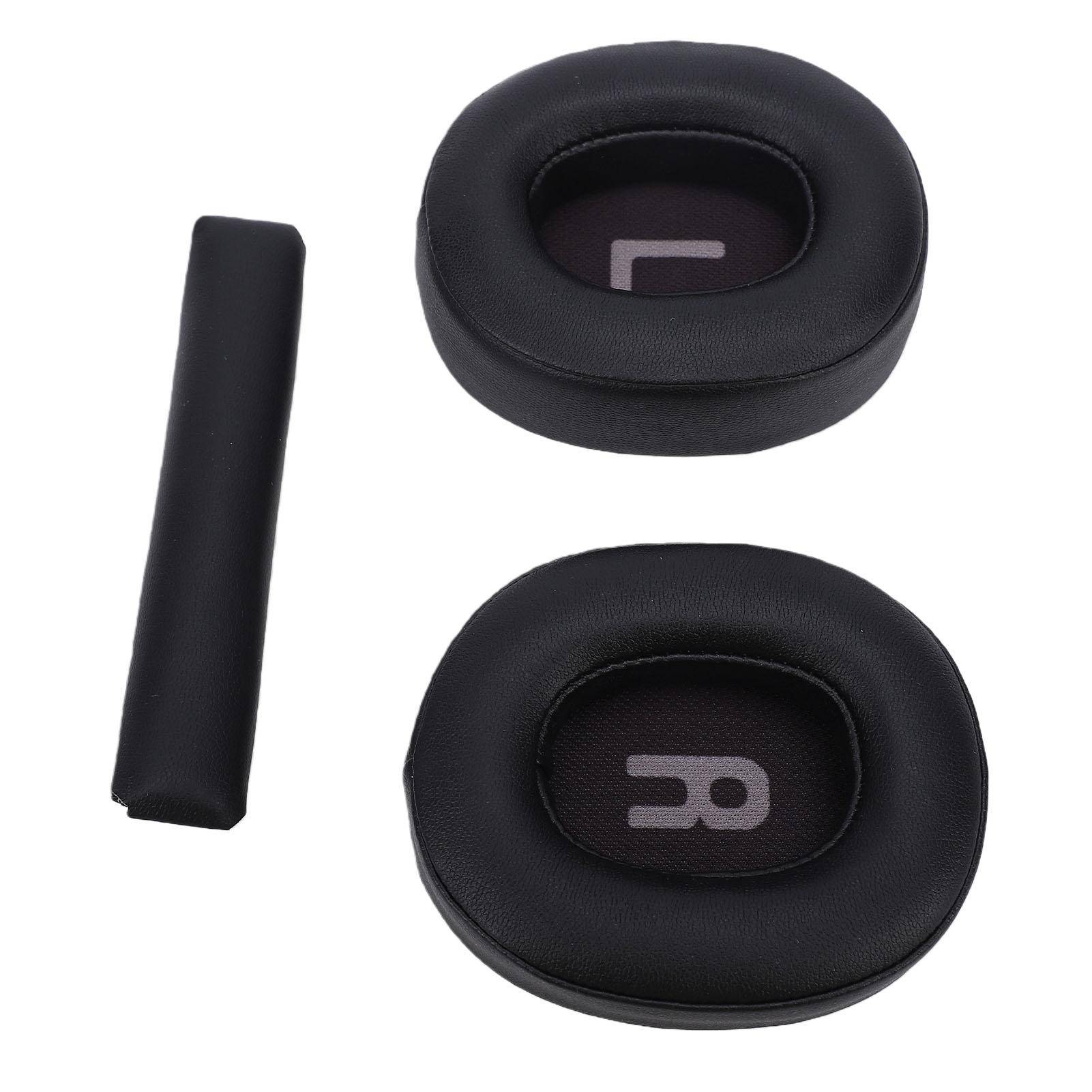 Ear Pads Replacement for Tune T700BT 710BT 720BT 770NC Headphone Protein Leather Sponge Headset Earpads Cushions with svart