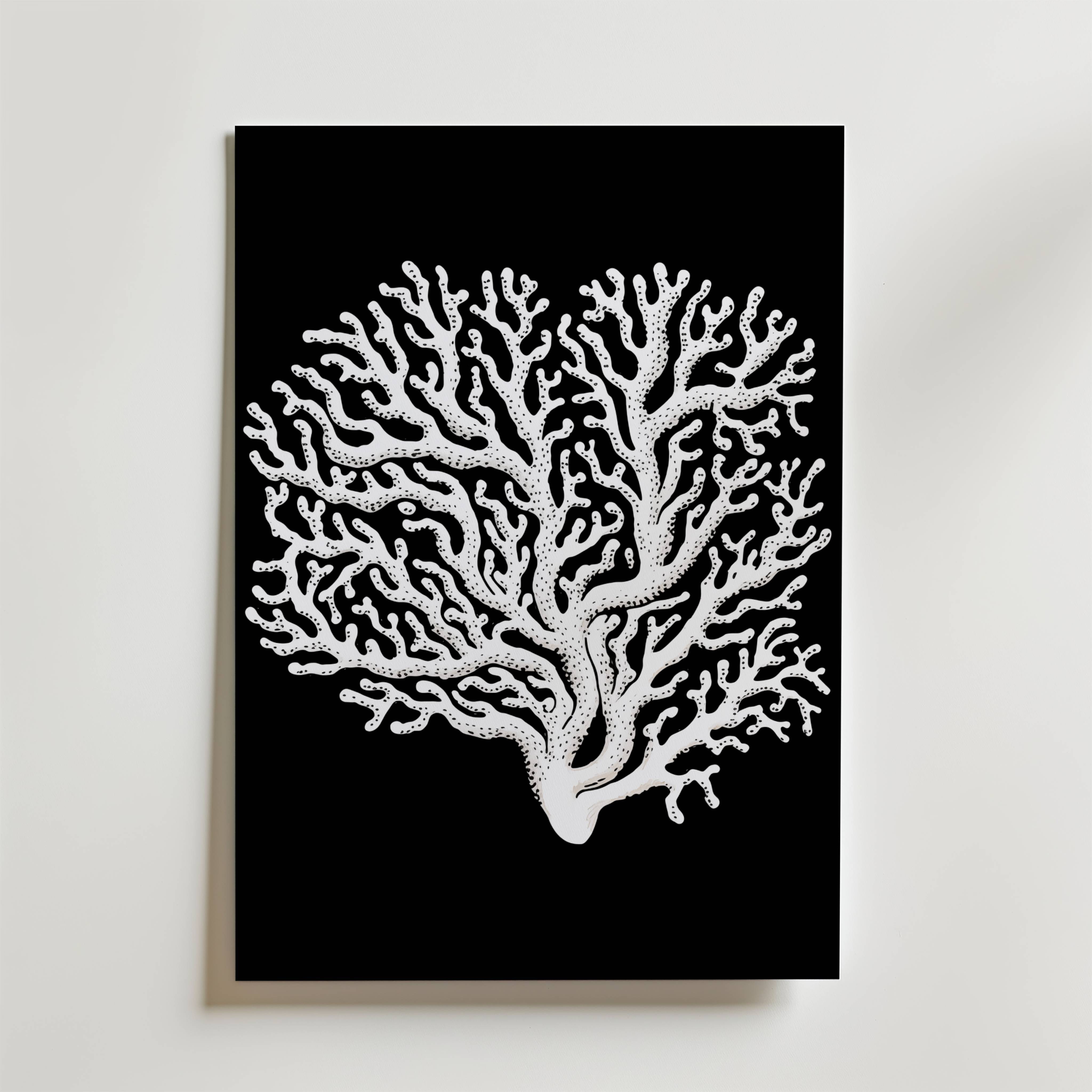Coral Contrast Poster - Fine Art Poster 30x40 cm