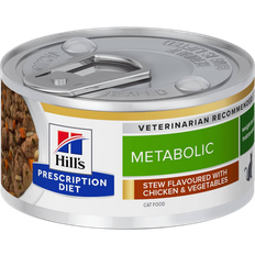 Hill's Prescription Diet Feline Metabolic Weight Chicken & Vegetables Stew Canned - Wet Cat Food 82 g x 24