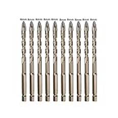 WHARGTSL 3/4/5/6/8/10/12 mm Cross Hex kakelborr for glasbetong Keramiska plattor Hålöppnare, Volframkarbid hårdlegering Bits Set Tool(10pcs 8mm)