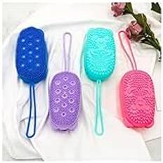Badboll Snabbskummande badborste Silikon Skrubbning Artifact Bath Borste Massage Borste Vuxen Badboll Badsvamp (Size : Blue 1pcs)