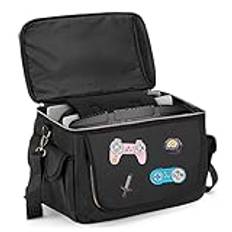 Trunab Gaming Console Bag Compatible with PS5/PS4/Xbox One, Protective Travel Carry Case Storage for Controllers, 15.6” Laptop, Monitor, Headsets, Gaming discs, Charger, and More Gaming Accessories