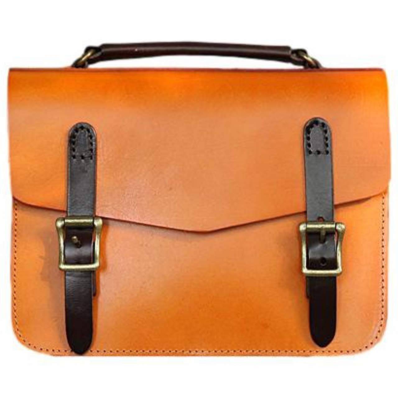 Genuine leather shoulder bag for men and women that looks great just by putting it small size [sumo56] on, (brown) brun