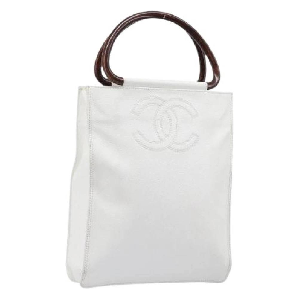 Chanel Vintage Pre-owned Vintage Håndtaske - Vintage - Dame - Hvid - ONE SIZE - Uld