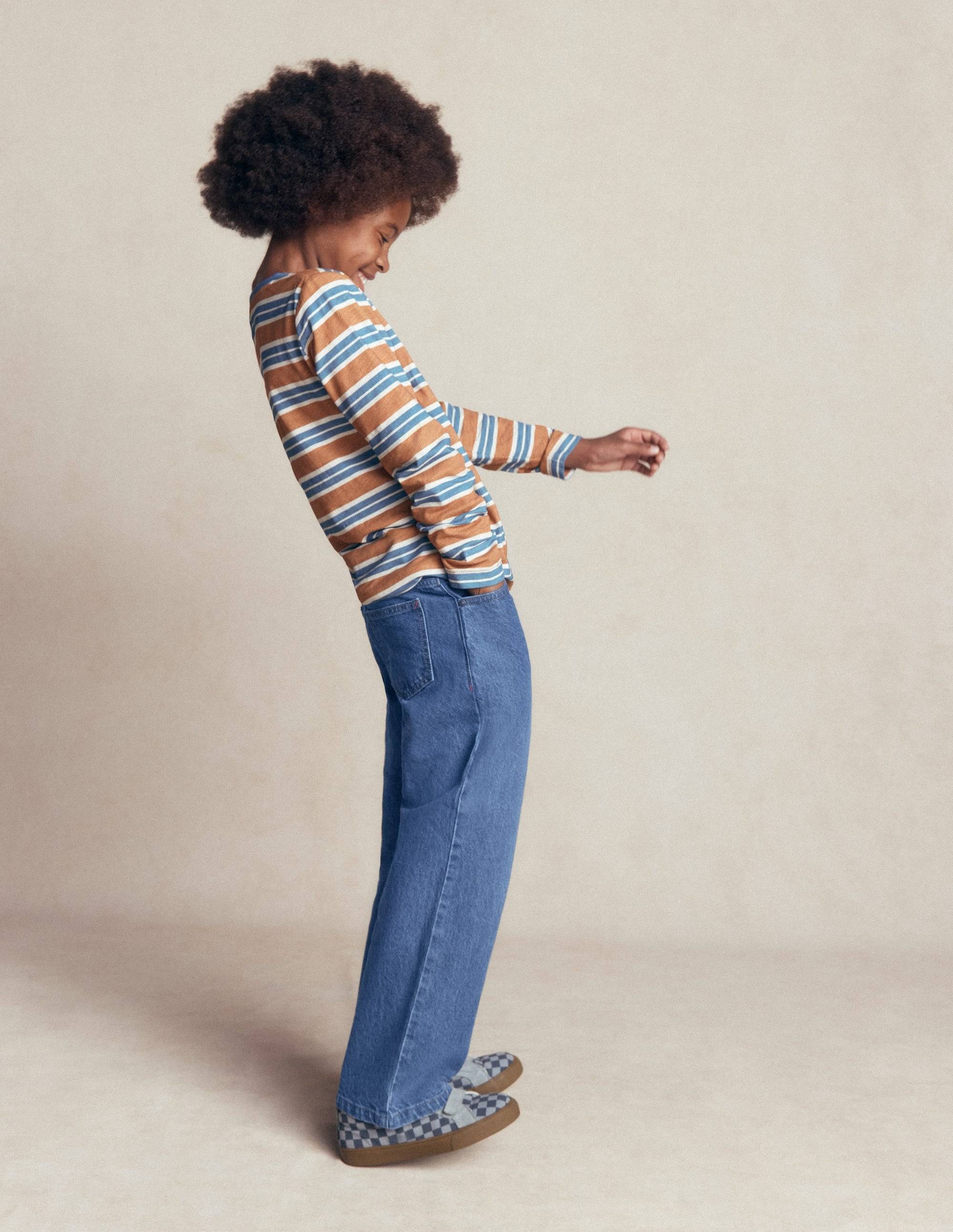 Boden Boys Easy Straight Jeans in Blue | Size 2-3 Years