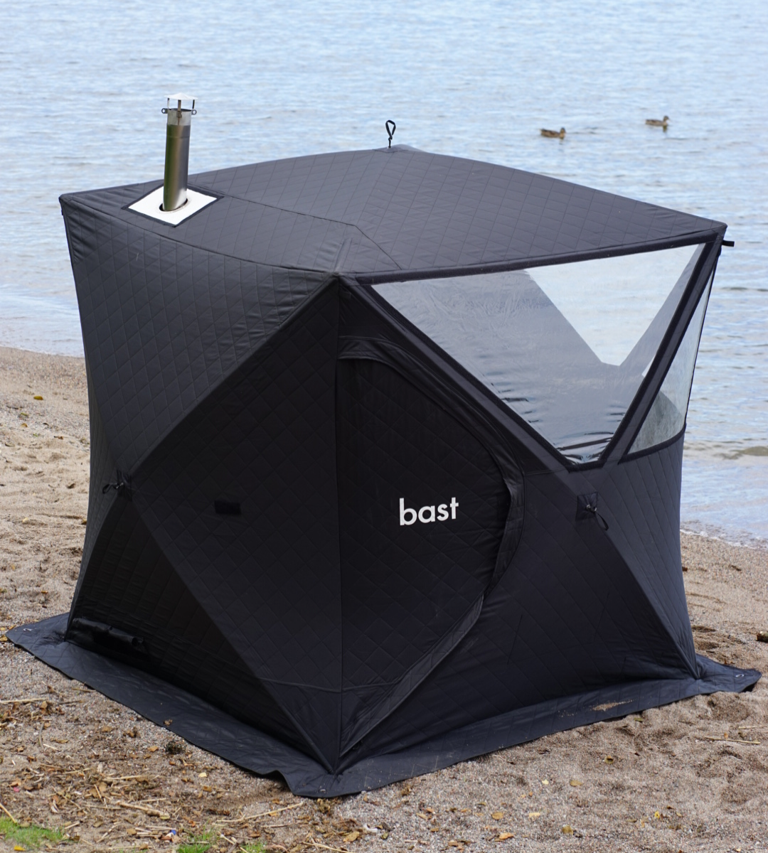 Bastutält + kamin