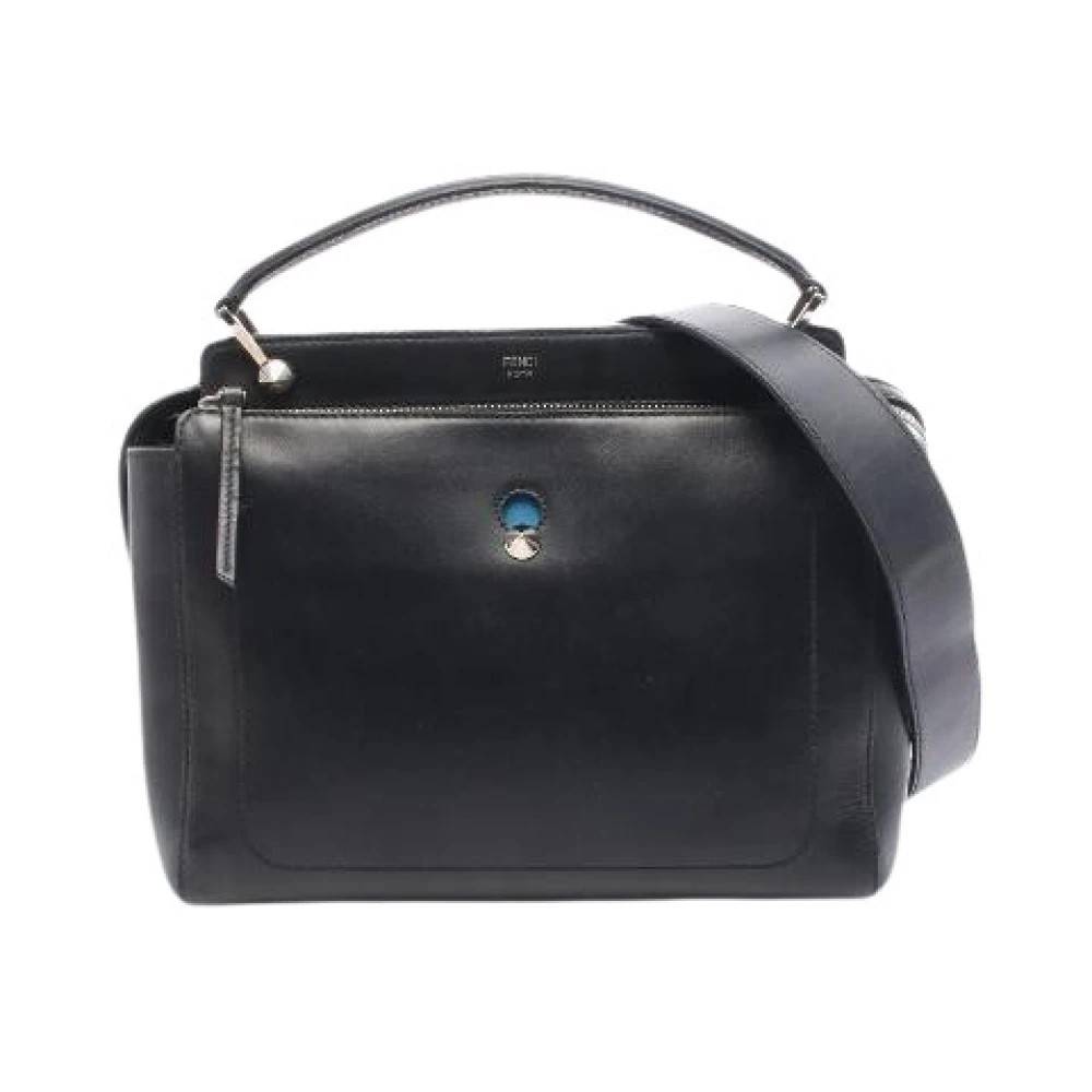 Fendi Vintage Pre-owned DOT COM Læderhåndtaske - Vintage - Dame - Sort - ONE SIZE - Læder