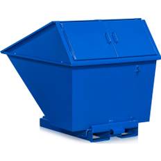 Tippcontainer 900 l, med högt lock, blå - Blå