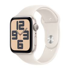 Apple Watch SE GPS 44 mm stjerneskær alum, stjerneskær sportsrem - M/L ➞ På lager - klar til afhentning